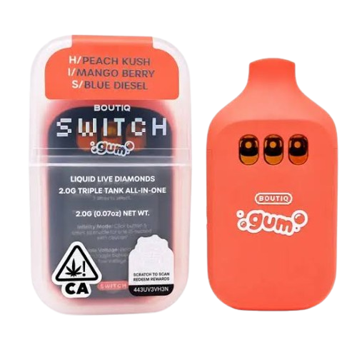Boutiq Switch Gum · Peach Kush